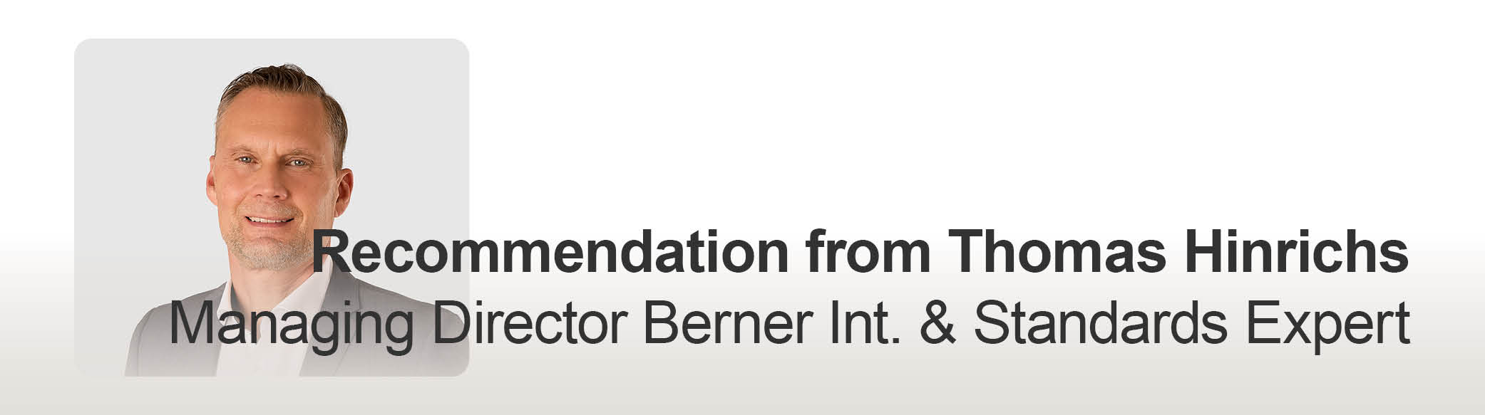 Recommendation from Thomas Hinrichs