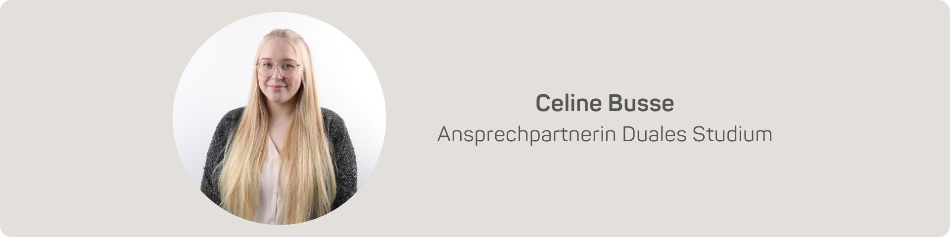 Celine Busse - Ansprechpartnerin Duales Studium