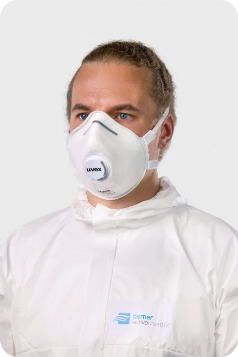 FFP3 uvex respirator mask with exhalation valve | Berner Safety