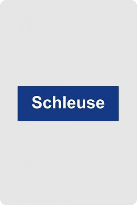 Türschild Schleuse 80 x 220 mm